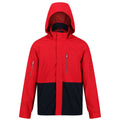 True Red-Navy - Front - Regatta Mens Feelding Colour Block Waterproof Bomber Jacket