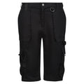 Black - Front - Regatta Mens Pro Utility Cargo Shorts