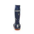 Navy-Orange-Green - Back - Regatta Childrens-Kids Splash Peppa Pig Wellington Boots