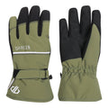 Olivine Green - Side - Dare 2B Childrens-Kids Restart Ski Gloves