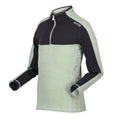 Quiet Green-Seal Grey - Side - Regatta Childrens-Kids Hewley Recycled Half Zip Fleece Top