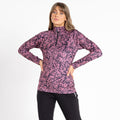 Mesa Rose - Side - Dare 2B Womens-Ladies Divulge Animal Print Half Zip Base Layer Top