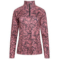 Mesa Rose - Front - Dare 2B Womens-Ladies Divulge Animal Print Half Zip Base Layer Top