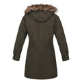 Dark Khaki - Back - Regatta Womens-Ladies Shiloh Faux Fur Trim Parka