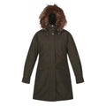 Dark Khaki - Front - Regatta Womens-Ladies Shiloh Faux Fur Trim Parka