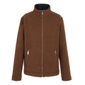 Dark Brown-Black - Front - Regatta Mens Garrian II Full Zip Fleece Jacket