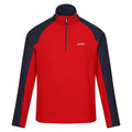 Danger Red-Navy - Front - Regatta Mens Elson II Lightweight Fleece