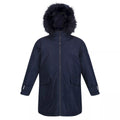 Navy - Front - Regatta Childrens-Kids Adelyn Waterproof Parka