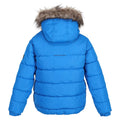 Blue - Back - Regatta Childrens-Kids Faux Fur Trim Parka