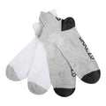 White-Ash Grey - Front - Dare 2B Unisex Adult Accelerate Contrast Ankle Socks (Pack of 2)