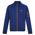 New Royal-Persimmon - Front - Regatta Mens Newhill Marl Full Zip Fleece Jacket