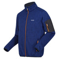 New Royal-Persimmon - Side - Regatta Mens Newhill Marl Full Zip Fleece Jacket