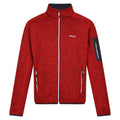 Danger Red-White - Front - Regatta Mens Newhill Marl Full Zip Fleece Jacket