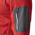 Danger Red-White - Lifestyle - Regatta Mens Newhill Marl Full Zip Fleece Jacket