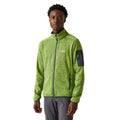 Piquant Green-Moroccan Blue - Side - Regatta Mens Newhill Marl Full Zip Fleece Jacket