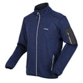 Navy - Side - Regatta Mens Newhill Marl Full Zip Fleece Jacket