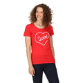 Miami Red - Close up - Regatta Womens-Ladies Filandra VII Love T-Shirt