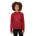 Rumba Red - Lifestyle - Regatta Childrens-Kids Burnlee Butterflies Marl Long-Sleeved T-Shirt