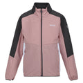 Dusky Rose-Seal Grey - Front - Regatta Childrens-Kids Highton II Fleece Jacket