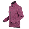 Violet - Side - Regatta Womens-Ladies Newhill Marl Full Zip Fleece Jacket