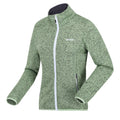 Quiet Green-Seal Grey - Side - Regatta Womens-Ladies Newhill Marl Full Zip Fleece Jacket