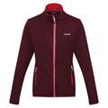 Burgundy - Front - Regatta Womens-Ladies Newhill Marl Full Zip Fleece Jacket