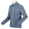 Coronet Blue-White - Side - Regatta Womens-Ladies Newhill Marl Full Zip Fleece Jacket