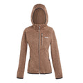 Warm Taupe - Front - Regatta Womens-Ladies Newhill Marl Hooded Fleece Jacket