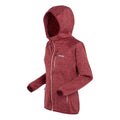 Mineral Red - Side - Regatta Womens-Ladies Newhill Marl Hooded Fleece Jacket