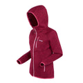 Deep Pink - Side - Regatta Womens-Ladies Newhill Marl Hooded Fleece Jacket