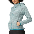 Sea Haze - Close up - Regatta Womens-Ladies Newhill Marl Hooded Fleece Jacket