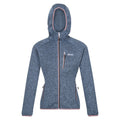 Coronet Blue-Heather - Front - Regatta Womens-Ladies Newhill Marl Hooded Fleece Jacket