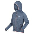 Coronet Blue-Heather - Side - Regatta Womens-Ladies Newhill Marl Hooded Fleece Jacket