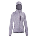 Lilac Frost-Sunset Purple - Front - Regatta Womens-Ladies Newhill Marl Hooded Fleece Jacket