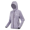 Lilac Frost-Sunset Purple - Side - Regatta Womens-Ladies Newhill Marl Hooded Fleece Jacket