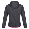 Seal Grey-Flamingo Pink - Back - Regatta Womens-Ladies Newhill Marl Hooded Fleece Jacket