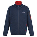 Moonlight Denim-Danger Red - Front - Regatta Childrens-Kids Newhill Fleece Jacket