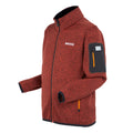 Red Ochre-Black - Side - Regatta Childrens-Kids Newhill Fleece Jacket