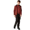 Red Ochre-Black - Lifestyle - Regatta Childrens-Kids Newhill Fleece Jacket