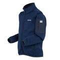 Navy - Side - Regatta Childrens-Kids Newhill Fleece Jacket