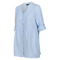 Powder Blue - Side - Regatta Womens-Ladies Nemora Ticking Stripe Cotton Blouse