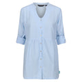 Powder Blue - Front - Regatta Womens-Ladies Nemora Ticking Stripe Cotton Blouse