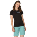 Black - Pack Shot - Regatta Womens-Ladies Fingal VII The Spirit Of Adventure T-Shirt