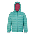 Dusty Green-Deep Pink - Front - Regatta Childrens-Kids Marizion Hooded Padded Jacket