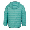 Dusty Green-Deep Pink - Back - Regatta Childrens-Kids Marizion Hooded Padded Jacket