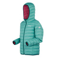 Dusty Green-Deep Pink - Side - Regatta Childrens-Kids Marizion Hooded Padded Jacket