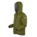 Nephrite Green-Abbeystone - Side - Regatta Childrens-Kids Marizion Hooded Padded Jacket