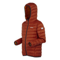 Red Ochre-Fox - Side - Regatta Childrens-Kids Marizion Hooded Padded Jacket