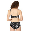 Black-White - Close up - Regatta Womens-Ladies Paloma Polka Dot Bikini Top