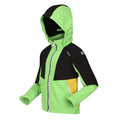 Jasmine Green-Black - Side - Regatta Childrens-Kids Haydenbury Soft Shell Jacket